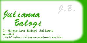 julianna balogi business card